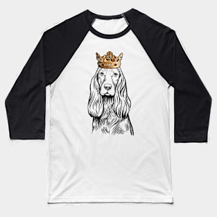 Cocker Spaniel Dog King Queen Wearing Crown Baseball T-Shirt